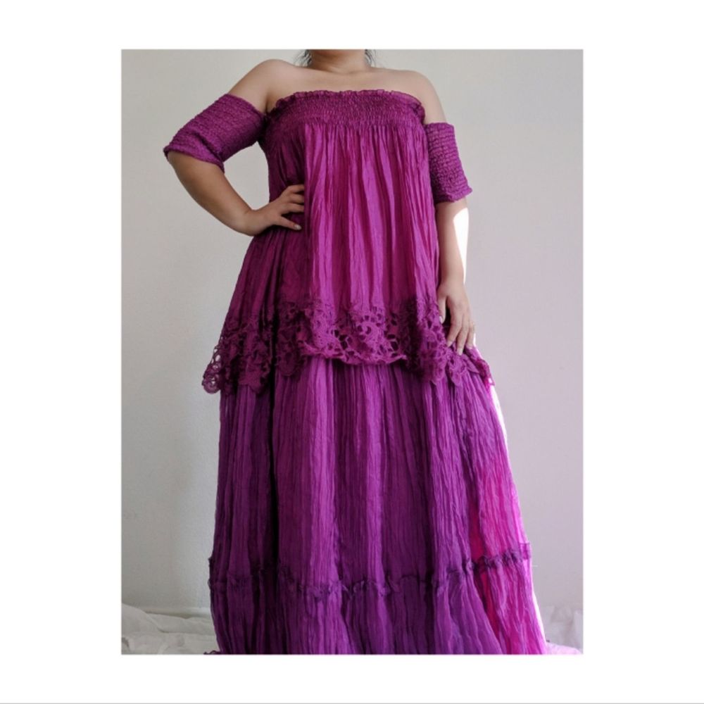 Boho Off Shoulder Maxi Dress|Size 12